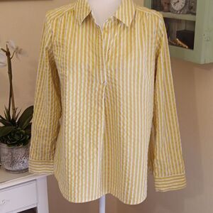 d&co Yellow and White Striped Shirt